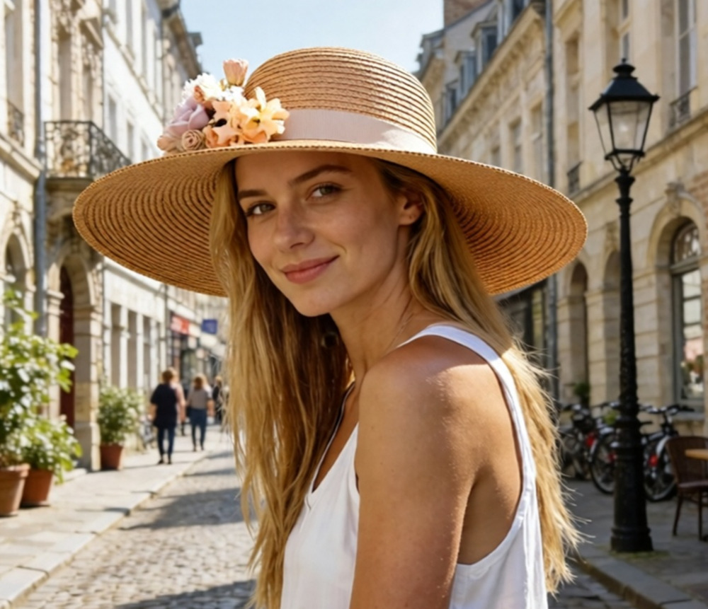 Vintage Villager Liz Claiborne Women’s Wide Brim Raffia Straw Hat One Size